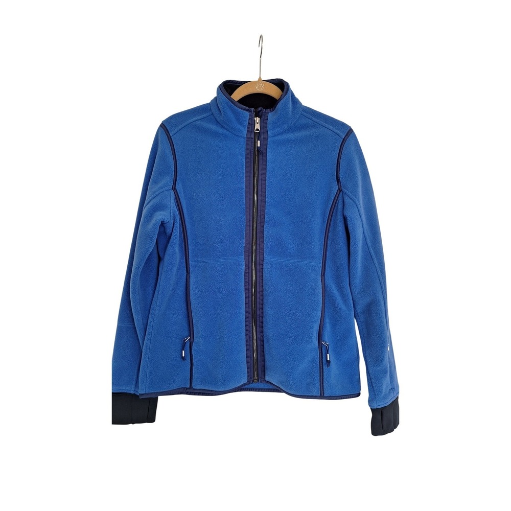 Obermeyer blue Fleece Zip Pullover Thumbholes Jacket Women's L